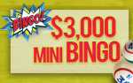 Kewadin Sault Ste. Marie $3,000 Mini Bingo – Saturday, July 27, 2024