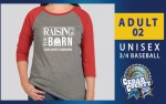 Image for "Raising The Barn"  Tshirt 02 : Unisex 3/4 Baseball