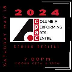 CPAC Spring Recital, Saturday May 18, 7:00pm