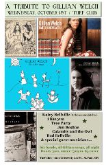 Image for A TRIBUTE TO GILLIAN WELCH featuring KATEY BELLVILLE (& THOSE SONSABITCHES), I LIKE YOU, TREE PARTY, JON RODINE, and more