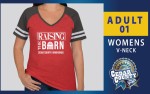 Image for "Raising The Barn" Tshirt 01 : Women's VNeck