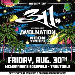 311: Unity Tour with special guests AWOLNATION & Neon Trees