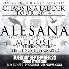 Image for Progressive Music Group presents Chaos Is A Ladder Tour: Alesana w/ Megosh, The Funeral Portrait,  The Things They Carried