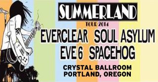Image for McMenamins Presents - SUMMERLAND Tour 2014 w/ EVERCLEAR / SOUL ASYLUM / EVE 6 & SPACEHOG, All Ages