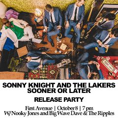 Image for SONNY KNIGHT AND THE LAKERS ALBUM RELEASE PARTY with special guests NOOKY JONES and BIG WAVE DAVE AND THE RIPPLES