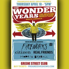 Image for Progressive Music Group presents: The Wonder Years w/ Fireworks, Citizens, Real Friends, Modern Baseball