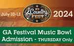 GA Festival Music Bowl Admission - Thursday Only