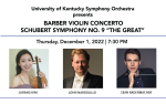 Image for UK Symphony Orchestra - Barber Violin Concerto and Schubert Symphony No. 9 “The Great” 